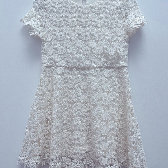 Zara Girls off-white/ivory Lace Dress size 13-14 - Picture 3 of 7